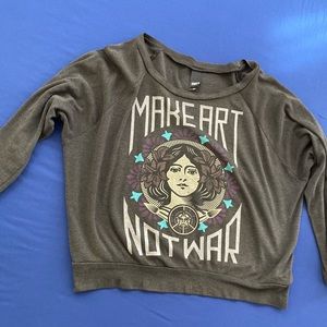 Obey Sweatshirt/long sleeved T. Loose & flowy.